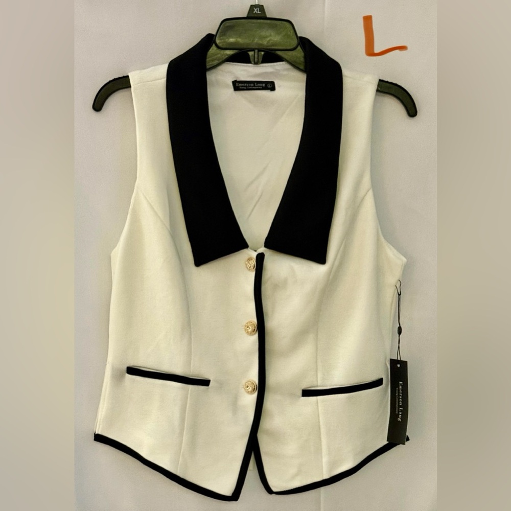 Timeless Black and White Vest by Veronica Lynn